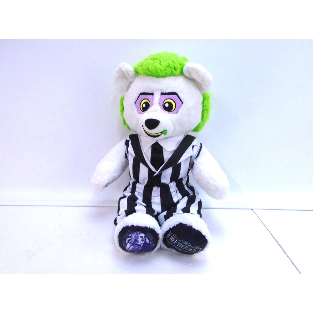Build-A-Bear Beetlejuice Teddy Bear Plush Halloween 16" Stuffed Suit Keaton OOP
